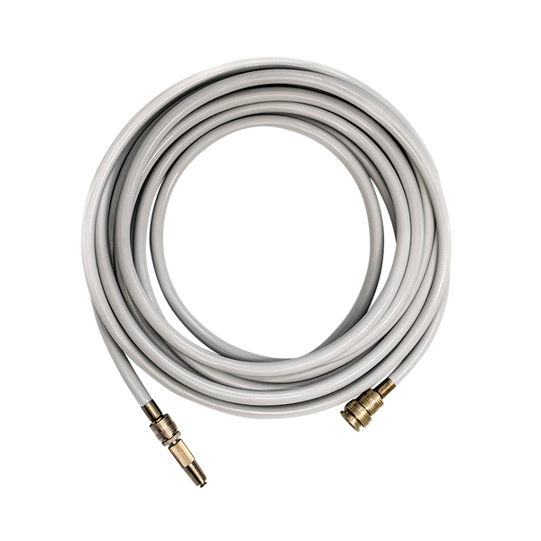 20m Hose with Brass Nozzle - Ivory